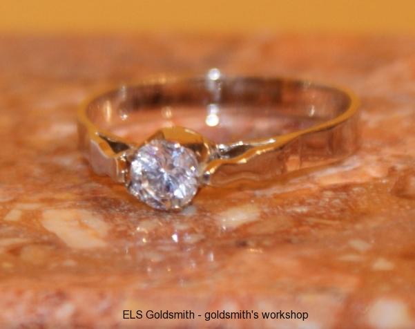 Diamantový prsteň z ELS. Výroba na objednávku..