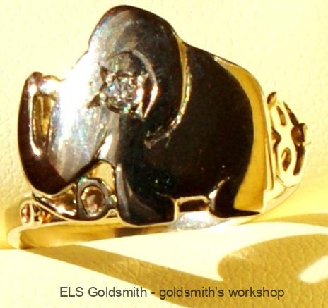Diamantový prsteň, sloník z ELS